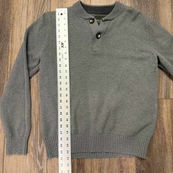 Eddie Bauer Men’s Gray Pullover Sweater SZ  M 100% Combed Cotton Preppy - Picture 3 of 8